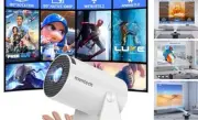 Mini Projector with WiFi and Bluetooth, 180° Rotatable Portable Projector,