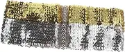 [BESPORTBLE] 2pcs Elastic Sequin Belts Wide Stretch Glitter Waistband for Women Comfortable Sparkle Detailing for Dance Shows Parties and Formal Events Golden