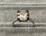 Bella Luce sterling silver champagne mocha Colored stimulant ring Sz 7