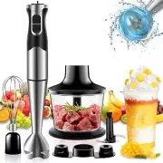 4-in-1 Electric Stick Blender 1000W Stepless Speed Immersion Hand Blender Sta...