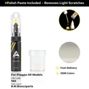 Touch Up Paint For Piaggio All Models 566 BMBiancoperla With Polish Paste