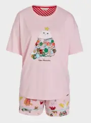 BNWT PETER ALEXANDER KAREN MABON XMAS CATS SHORTIE SET SIZE L