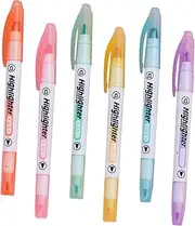 TOGEVAL Double Ended Fluorescent Highlighter Pens Color for Scrapbooking Journaling and Note Taking Portable Art Markers with Ergonomic Design and Vibrant Ink