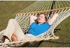 The Garden Hammocks® Comfortable Sleeping Organic Cotton(GOTS) Rope Hammock