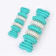 Dog Chew Toys For Aggressive Chewers Durable Flexible Safe Natural Rubber Molar Rod Pet Toothbrush Teeth Cleaning Products cleaning expends energy grinding teeth (Color : Lake Blue, Size : L)