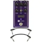 Revv G3 V2 Distortion Guitar Pedal with EBS Flat Patch Cables - Purple