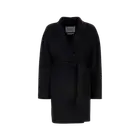 (W) Max Mara Harold Cashmere Coat Black