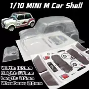 1/10 Mini Classic M Clear Rc Car Body 210mm Wb 165mm W for Mst Tamiya Carten