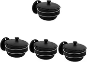 MUCKLILY 4pcs Wall Mounted Ashtray for Men Indoor Ashtray Bathroom Ashtray Home Ashtrays Decorative Ashtrays Metal Ashtray Decorate Stainless Steel Household