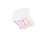 Boys 20 Pairs X Bonds Kids Logo Light Cushioned Quarter Crew White Multi Socks