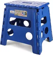 Folding Step Stool -13 Inch Height Premium Heavy Duty Foldable Stool for Kids an