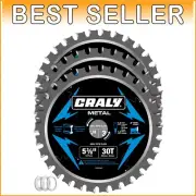 5-3/8 Inch Saw Blade for Steel - Professional Carbide Tipped, Thin Kerf, 3-Pack