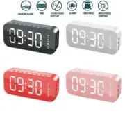 Electronic LED Digital Alarm Clock Wireless Bluetooth Speaker Table Time USB AU