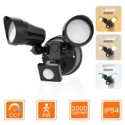 25W LED Flood Light with PIR Motion Sensor 3CCT Garage Outdoor Security Light