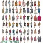 Women Plus Size Loose Kaftan Tunic Dress Hippy Kimono Sleeve Caftan Tunic Tops