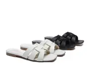 TARRAMARRA® Womens Jennifer Leather Woven Flats Slides