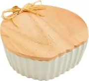 Mud Pie Pumpkin Covered Tidbit, 6" x 5 3/4", WHITE