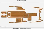 2019 Malibu 24 MXZ Swim Platform Cockpit Pads Boat EVA Foam Teak Deck Flooring