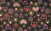 OOP! MOD HEARTS ON BLACK - JOANNS - BTHY - 18"X45"
