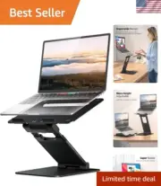 Height Adjustable Laptop Stand for Desk, Dual Foldable Aluminum Computer Rise...