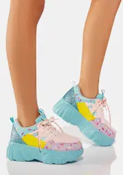 [Koi Footwear] Fizz Wizz Bubblegum Platform Sneakers