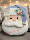 Coastal Starfish Santa Clause Plushie Throw Large 18x18“ Pillow Beach Christmas