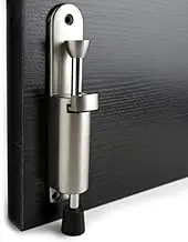 Spring Loaded Telescopic Door Stopper,Easy Step Door Stop,Adjustable Height Heavy Duty Kick Down Door Stop, Silver