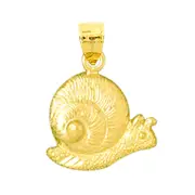 14K Gold Snail Charm