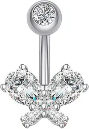 [Generic] 316L Surgical Stainless Steel, zircon navel ring navel nail piercing jewelry (C-2699)