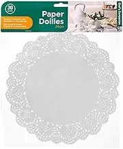 Vintage Paper Doilies Bulk Lot 30 Round White Lace Wedding Trays New 24cm