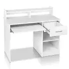 Computer Desk Shelf Drawer Cabinet White 100CM Artiss