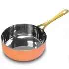 Gibson Home Rembrandt 4.7" Stainless Steel Mini Frying Pan Copper Plated