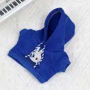 Labubu Baby Clothes 17cm Labubu Cloth Clothes Heartbeat Macaron Vinyl Face Doll Baby Clothes Replacement——style:Cloth hooded sweatshirt (blue)