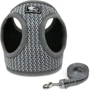 Medium-Dog Harness w/ Leash Set, Soft Mesh Comfortable Puppy, Adjustable Reflect