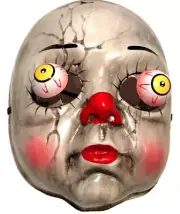 BABY DOLL FACE MASK GOOGLY SPRING EYES Wiggly Moving Plastic Evil Zombie Clown