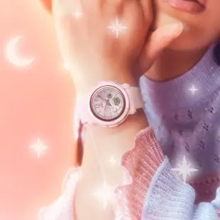 【CASIO 卡西歐】BABY-G 夜空閃耀群星 寬型運動手錶-粉(BGA-290DS-4A)