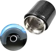 1 Pc Carbon Fiber Exhaust Muffler Tips Fit Compatible For Mini Cooper F54 F55 F56 F57 F60 R55(Silver- In72mm)