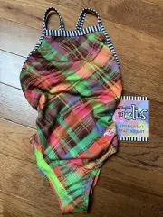 DOLFIN Uglies Female DBX Back One Piece Swimsuit Girls 24 NEW with Tags $84