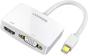 UGreen Mini Display Port to HDMI & VGA Dual Converter Premium ABS case (10427)