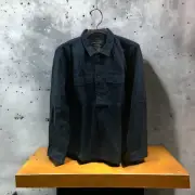 Abercrombie Blue button-up Heavy Cotton blend shirt Long Sleeves Size Medium