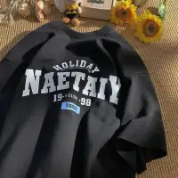 在飛比找蝦皮購物優惠-‘’NAETAIY‘‘重磅100%純棉短袖男女夏季簡約風寬鬆