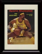8x10 Framed Wilt Chamberlain SI Autograph Promo Print - Lakers World Champs!