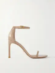 [Stuart Weitzman] Stuart Weitzman - Nudistsong Patent-leather Sandals - Beige - US11 US11 Neutrals