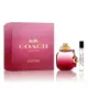 COACH 曠野玫瑰淡香精50ML禮盒(淡香精50ML+噴式隨身瓶7.5ML)