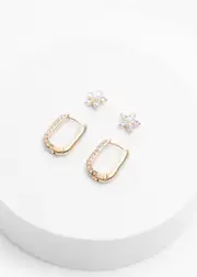 [Taking Shape] Taking Shape Flower Earring Set in Multi - Women's Accessories Multi