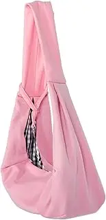 HOUDERCO Stylish Small Dog Sling Carrier Reversible Shoulder Bag for Puppies and Kittens Comfortable Travel Lightweight Design Pink for