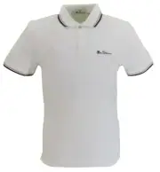 Ben Sherman Men's White Signature 100% Cotton Polo Shirt
