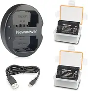 NP-FZ100 Newmowa Battery (2-Pack) and Dual USB Charger for Sony NP-FZ100, BC-QZ1 and Sony Alpha 9, Sony A9, Sony Alpha 9R, Sony A9R, Sony Alpha 9S, Sony A7RIII A7R3, Sony a7 III Digital Camera