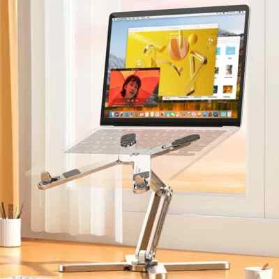 Foldable Laptop Stand 360°Rotation Notebook Table Aluminum Alloy Holder Tablet