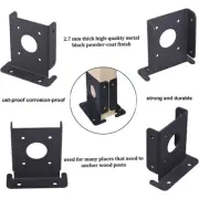 Heavy Duty Black Post Base Brackets for Wood Fence Pergolas 4 Piece Set